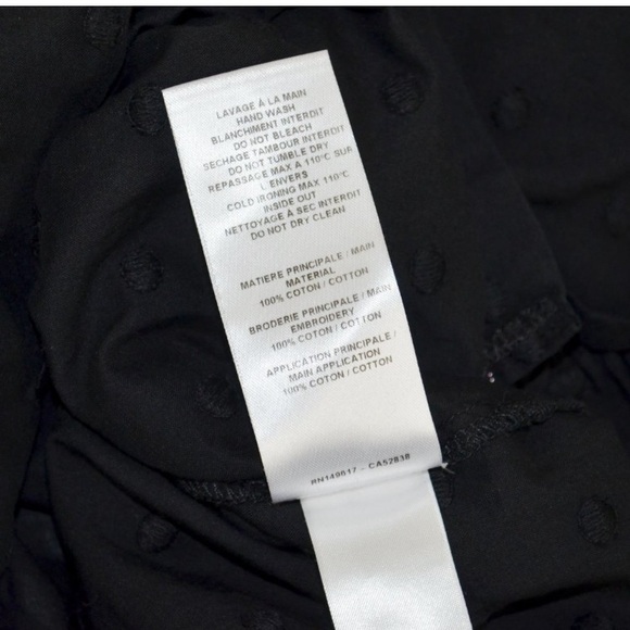 See By Chloé Embroidered Bell Sleeve Blouse Black 4 - Picture 13 of 14